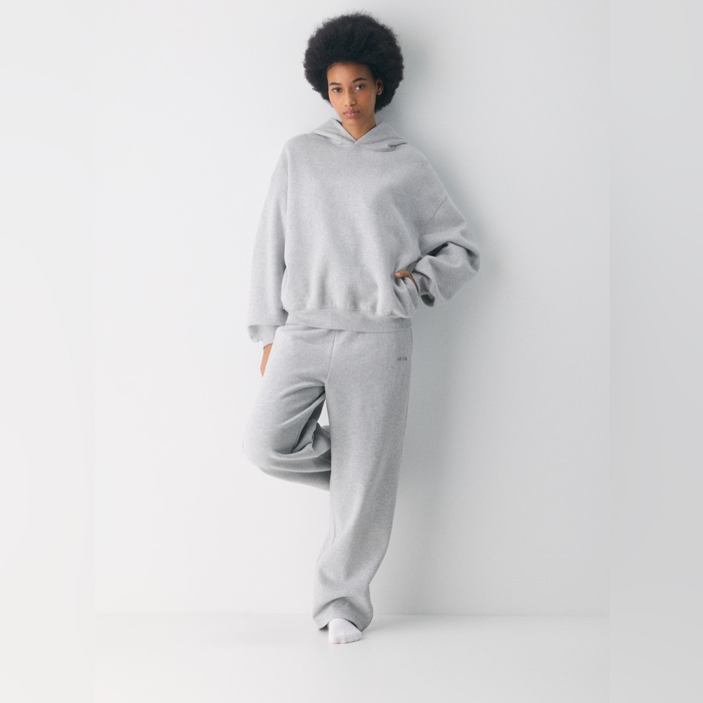 Aritzia sweatfleece set gray